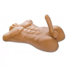 Corpo Masculino em CyberSkin com Pênis Masturbador Feminino - 5805