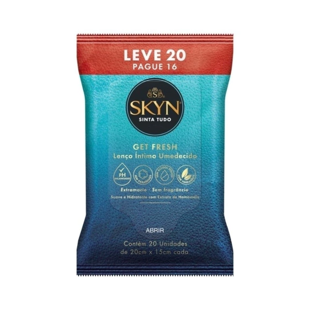 Lenço Íntimo Umidecido Skyn Get Fresh Leve 20 Pague 16