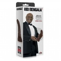Pênis Realístico com Escroto e Vibrador - Kid Bengala - Réplica Real