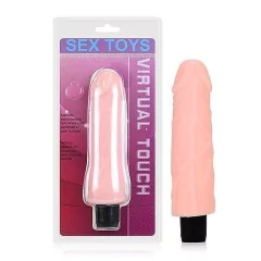 Pênis Prótese em Cyber Skin com Vibrador - 16cm pele