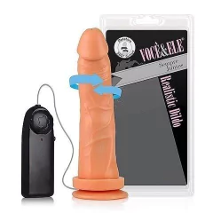 Prótese Pênis Giratório Com Ventosa - 18,5x4,5 cm - Rotativo com a função reverse ADÃO90