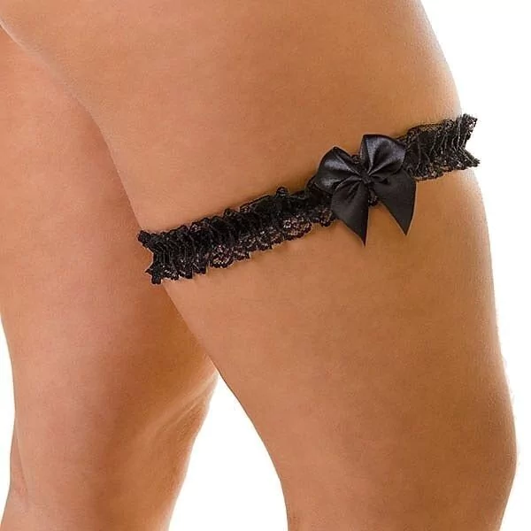 Tiara de perna com Laço Preto