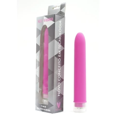 Vibrador Personal 17 cm Multivelocidade Textura Aveludada Vip 2 Pilhas - PS007