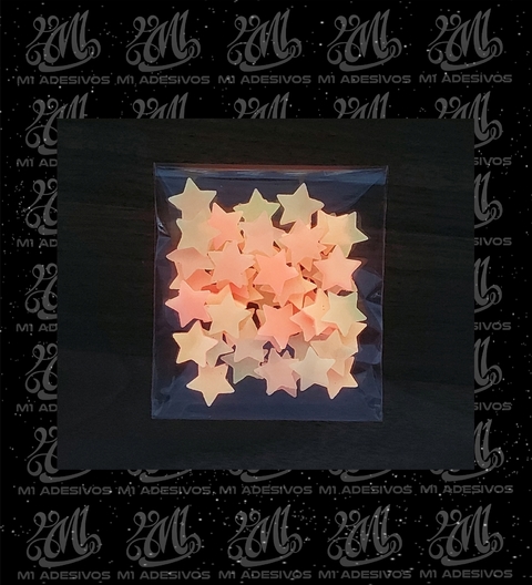 KIT 50 MINI ESTRELAS ROSA - 1,5cm