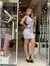 Vestido prata brilho c/ recortes Max Glamm - Le' Zanty Moda Feminina