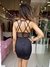 Vestido justo tela com tiras City Blue - comprar online
