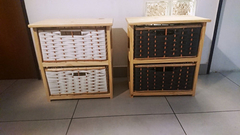 Organizador Canastero De Pino De 2 Canastos !!!! - SOHO DESIGN