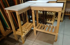 Mesa Auxiliar Cocina 70x30 - 1 Estante, Sin Tonalizar!!