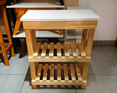 MESA AUX. ARRIME 60x30 - 2 Estantes !! Sin Tonalizar - tienda online