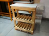 Mesa Arrime Auxiliar 70x30 - 2 Estantes, Sin tonalizar
