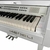 Piano digital de cauda Medeli Grand 510 na cor branca com teclas pretas e brancas visíveis.