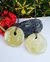 Medallon Onix verde + cuello de gamuza