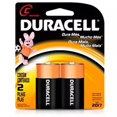 Pilha Alcalina Duracell Tipo C Média - com 2 Unidades