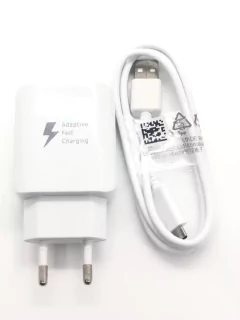 Kit Carregador Samsung Turbo 3.0 Original 30W V8 Micro USB Android (Branco) na internet