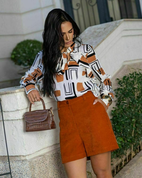 Camisa Estampada Manga Longa