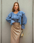 Saia Midi Cintura Franzida em PU - Chic|érrima|