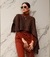Blusa Modal Gola Alta e Manga Longa