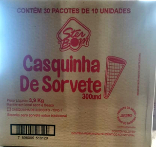 CASQUINHA BISCOITO STER BOM 300 UN