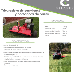 TRITURADORA DE SARMIENTO (MALEZA) Y CORTADORA DE PASTO 120 - comprar en línea