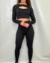 Conjunto Sophie Cropped Manga Longa Fit Finesse - Cor Preta - comprar online