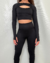 Conjunto Sophie Cropped Manga Longa Fit Finesse - Cor Preta - Fit Finesse
