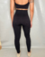 Calça Legging Preta Canelada de Poliamida Fit Finesse - Fit Finesse