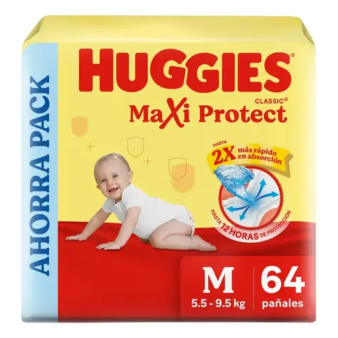 Pañales Huggies Classic Maxiprotect M 64