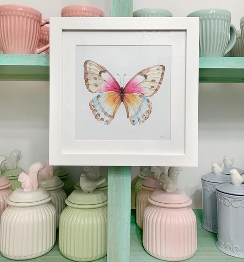 Cuadro Butterfly fucxia (25 x 25 cmts)