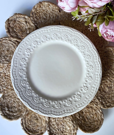 Plato playo Peonies beige x 6