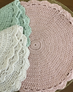 Individual Crochet Rosa - comprar online