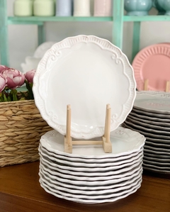 Plato playo Princess blanco x 6 - comprar online