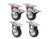 Pack 4 Ruedas Giratorias con freno y sin freno Chapa Goma 75mm