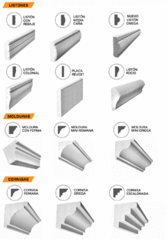 Listón media caña de 50x10x3,5 cm (caja de 10 unidades) - comprar online