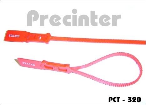 Precinto plástico ajustable de alta resistencia, largo 350mm