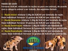 SUICAV – É um núcleo mineral, vitamínico, aminoácido, para mistura, destinado aos suínos, de todas as idades. - loja online