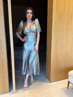 SOMENTE VENDA Vestido Prata Metalizado