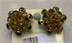 Brinco oval gota caramelo