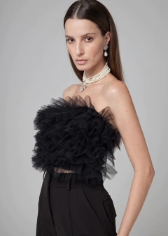 TOP PRETO FRUFRU - Brilliê