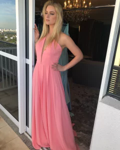 SOMENTE VENDA Vestido Crepe Rosa Chiclete