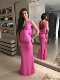 LOCAÇÃO Vestido Paetê Pink - Brilliê