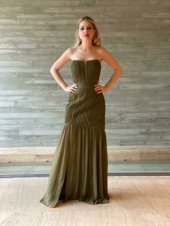 LOCAÇÃO - vestido verde oliva tqc - comprar online