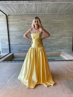 LOCAÇÃO - vestido amarelo cintura baixa - comprar online