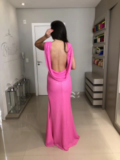 LOCAÇÃO Vestido Paetê Pink na internet