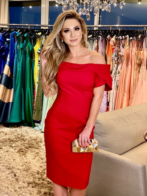 Vestido vermelho mid