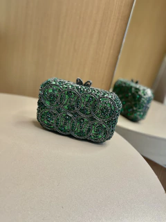 LOCAÇÃO Clutch Verde Pedraria - comprar online