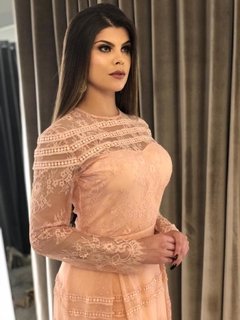 SOMENTE VENDA Midi Rosa de renda - loja online