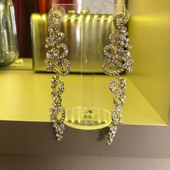 Vestido Dourado Tramas com strass