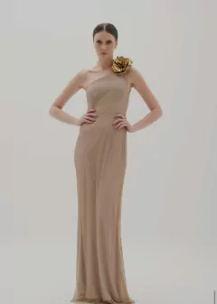 LOCAÇÃO Vestido Tela Rede Dourado Furta-cor estilo sereia - loja online
