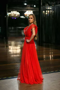 LOCAÇÃO Vestido Vermelho Tule - comprar online