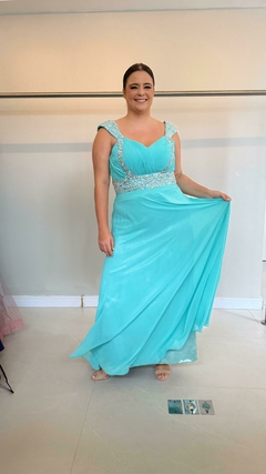 LOCAÇÃO Vestido Tiffany com bordado - comprar online